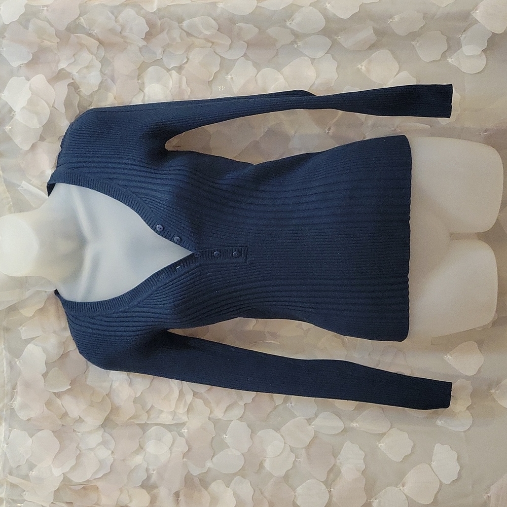Hooked Up by IOT size Medium, teal sweater